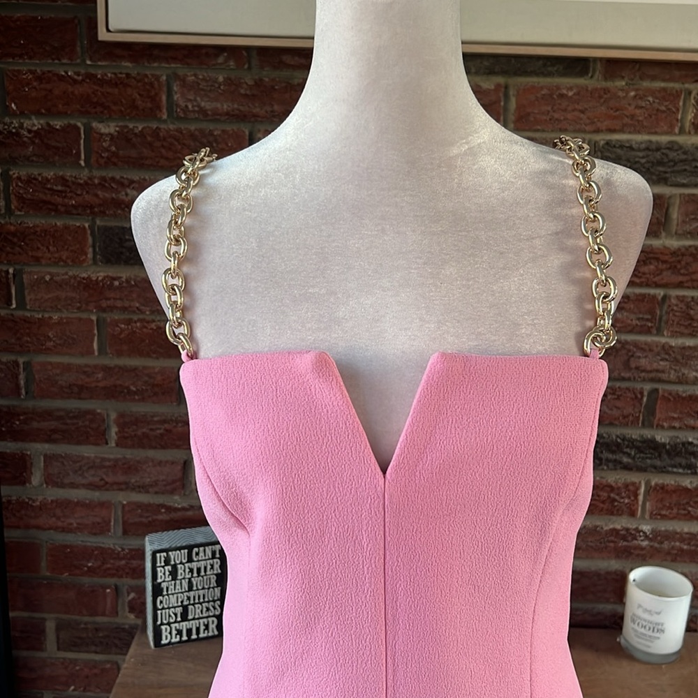SOLD Rebecca Vallance Pierson Chain-Strap Mini Dress Size 8 NWT - Picture 3 of 6